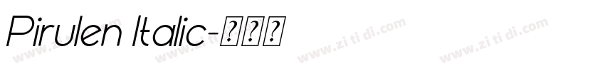 Pirulen Italic字体转换